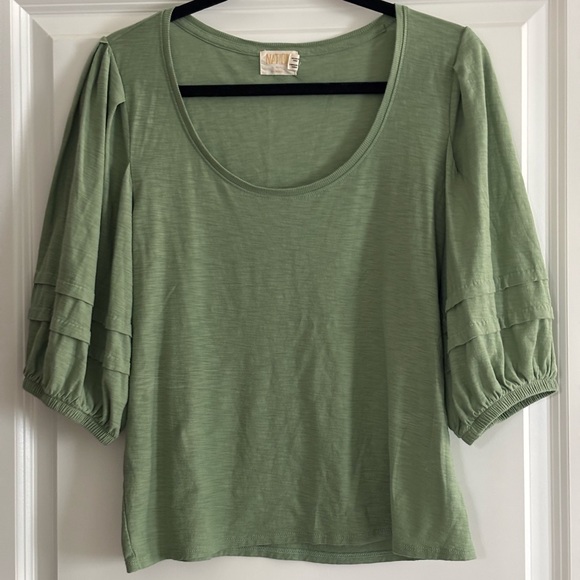 Nation LTD‎ Nigella Tee - Sage Green, Pima Cotton - Picture 4 of 9
